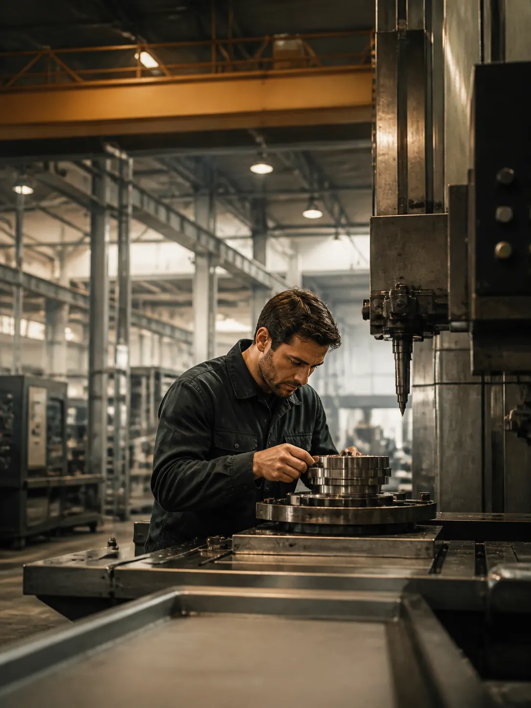 Operator at a CNC machine